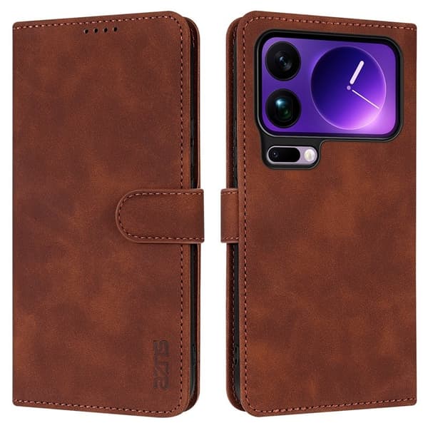 AZNS Xiaomi 17 Pro Plånboksfodral Konstläder - Brun
