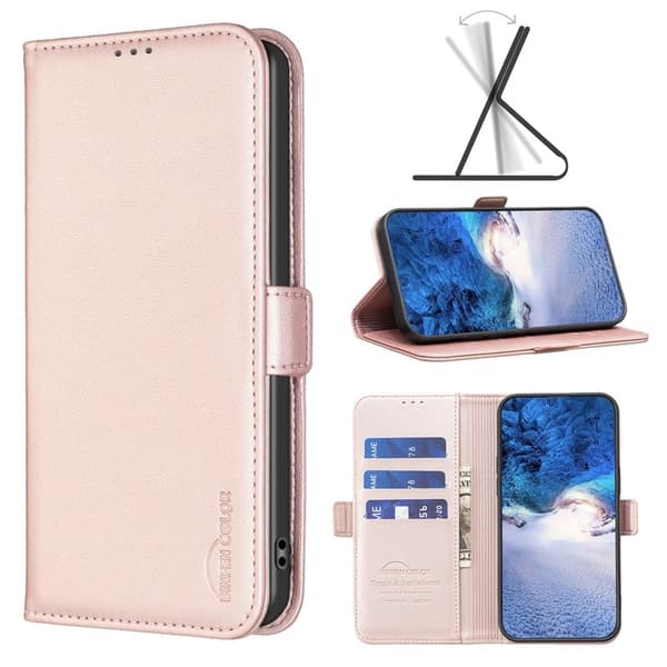 BINFEN Mobilskal till Samsung Galaxy S26 Ultra KonstLäder Flip Folio - Rosa