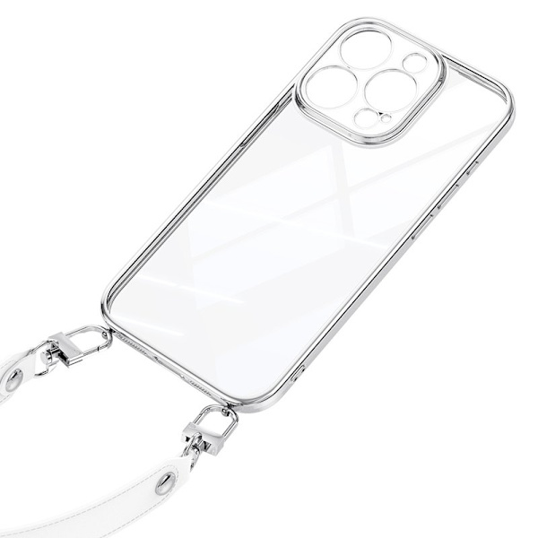SULADA Mobilskal till iPhone 16 Pro Max Electroplating TPU med Rem - Svart