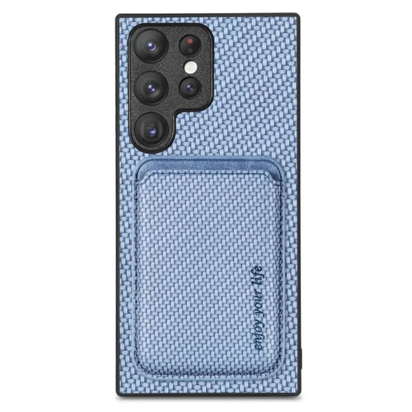 Galaxy S23 Ultra Cover Kortholder Aftagelig - Blå