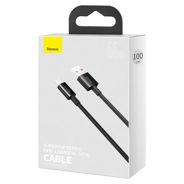 Baseus Huawei Fast Charging USB-C till USB-A kabel 1m - Svart Black