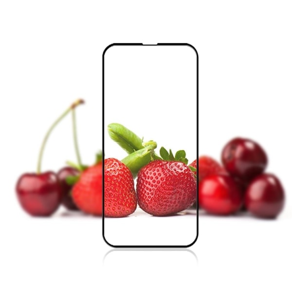 Mocolo iPhone 15 Plus Härdat Glas Skärmskydd Silk Printing - Svart Svart