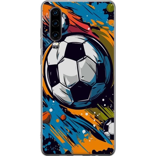 Mobilcover til Huawei P30 med Fodbolde