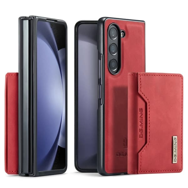 DG.MING M2 Kickstand Plånboksfodral Samsung Galaxy Z Fold5 Röd