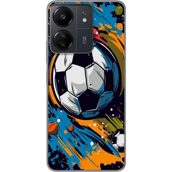 Mobilcover til Xiaomi Redmi 13C med Fodbolde