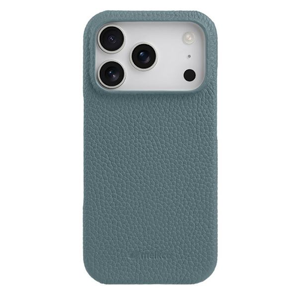MELKCO Mobilskal till iPhone 17 Pro Äkta Läder PC Blå