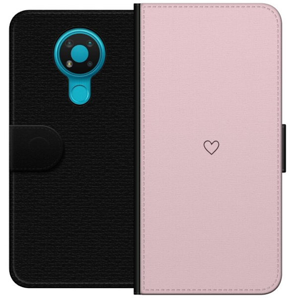 Pung etui til Nokia 3.4 med Lille Hjerte