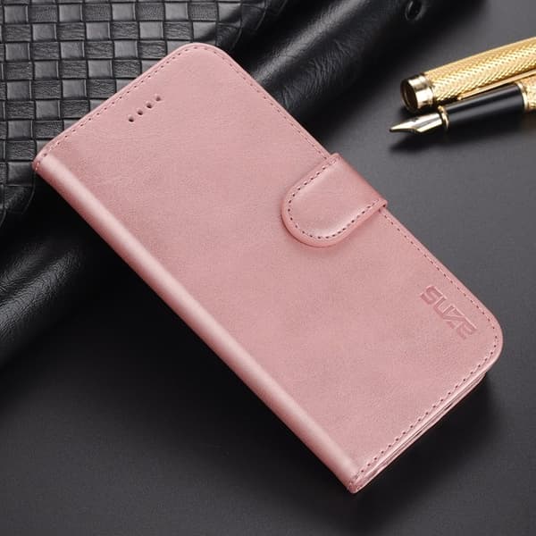 AZNS iPhone 7/8/SE Plånboksfodral Konstläder - Ställ Design - Roséguld