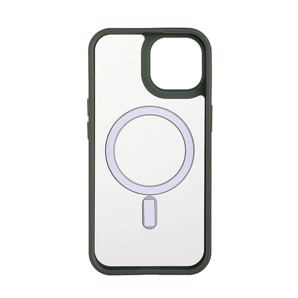 Onsala Mobilskal till iPhone 15 MagSafe Bumper - Clear/Grön Grön