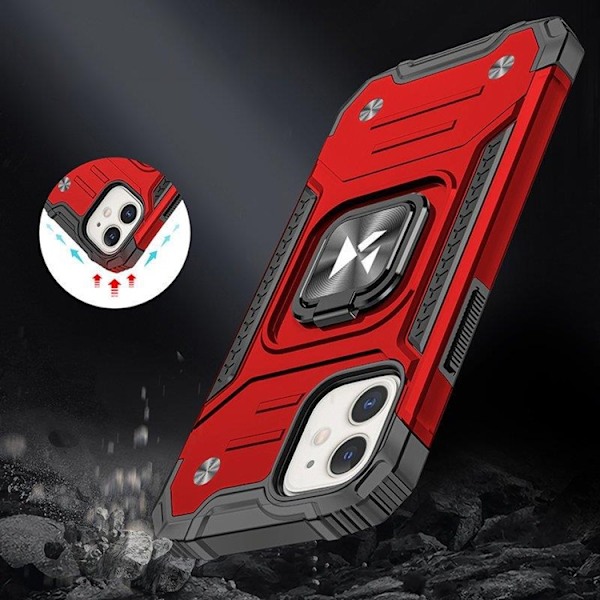 Wozinsky iPhone 14 Mobilskal Ringhållare Armor - Röd