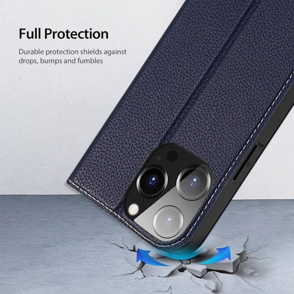 Dux Ducis iPhone 14 Pro Max Plånboksfodral Skin X2 - Blå Blå
