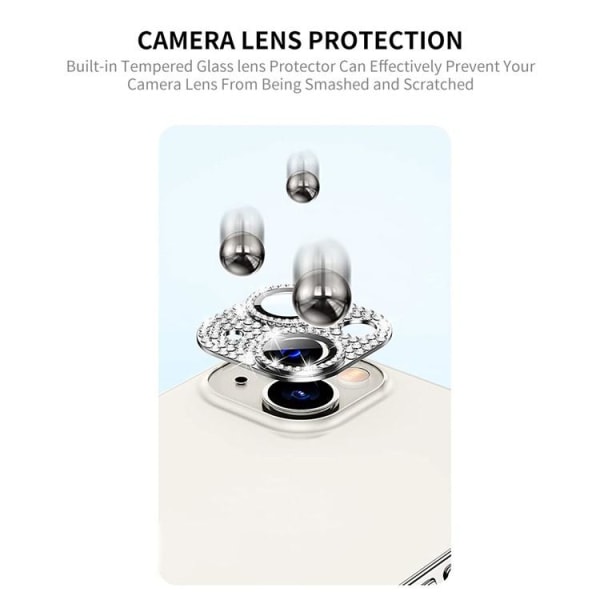Enkay iPhone 14/iPhone 14 Plus Kameralinsskydd i Härdat glas