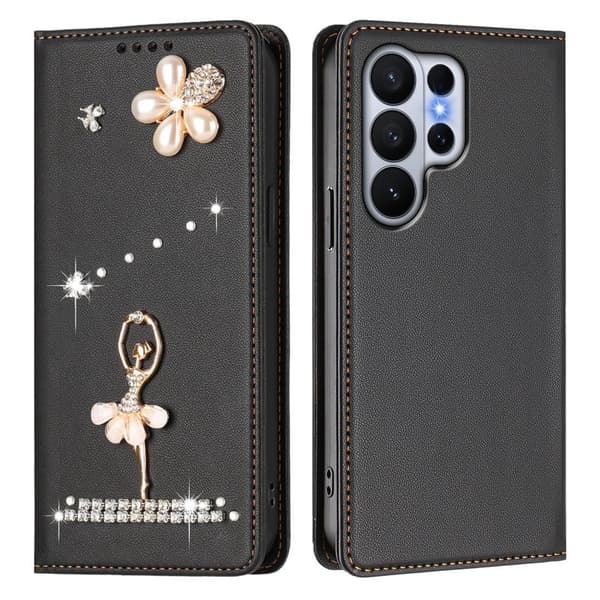 Plånboksfodral för Samsung Galaxy S26 Ultra Konstläder RFID - Svart