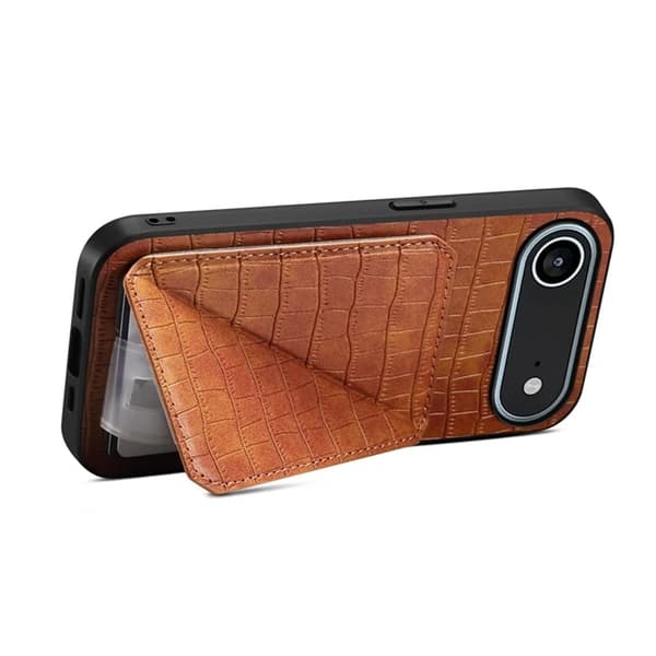 Mobilskal till iPhone Air Korthållare Crocodile Textured - Brun Brun