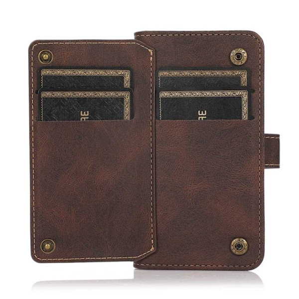 iPhone 14 Plus Plånboksfodral Flip - Coffee Brun