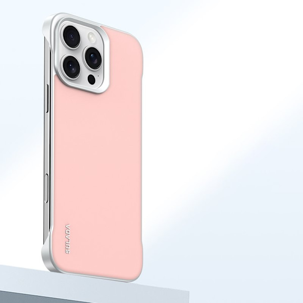 SULADA Mobilskal till iPhone 16 Pro Max Frameless PU + PC Bakside - Rosa