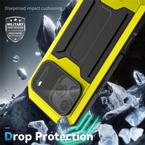 R-JUST Mobilskal till iPhone 17 Pro Max Med Härdad Glas - Gul Gul