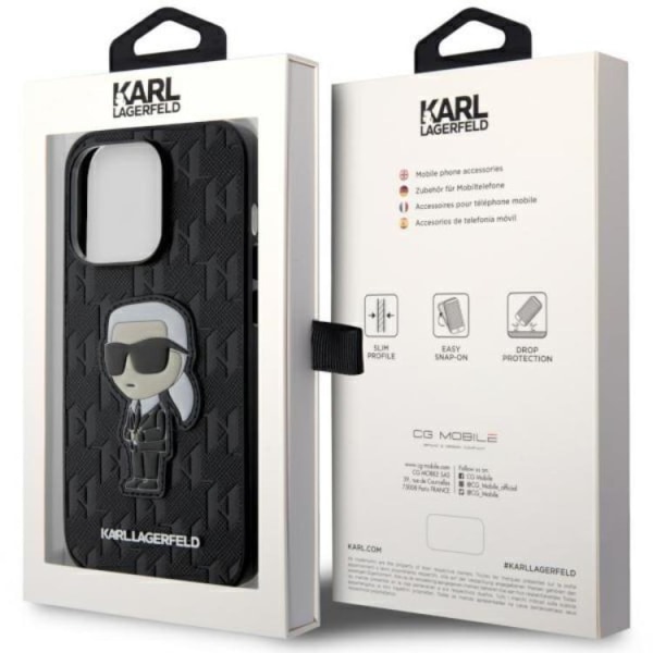 Karl Lagerfeld iPhone 14 Pro Max Mobilskal Saffiano Ikonik