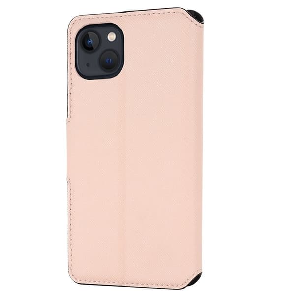 MUXMA iPhone 14 Plus Plånboksfodral Cross Texture - Rosa Rosa