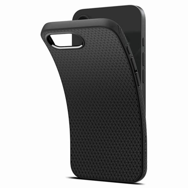 Spigen Mobilskal till iPhone 16e Liquid Air - Matt Svart Svart