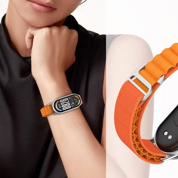 Tech-Protect Xiaomi Smart Band 8/9/10/NFC Armband Nylon Pro - Orange Orange