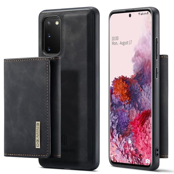 DG.MING 2-in-1 Plånboksfodral med Magnet för Samsung S20 - Svart