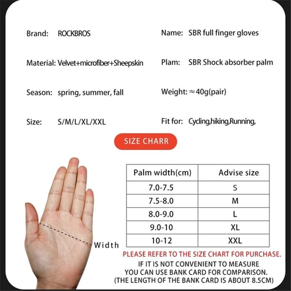 ROCKBROS Touchvantar Handskar Vattentåliga S208BK Svart