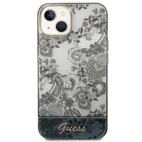 GUESS iPhone 14 Plus Skal Porcelain Collection - Grå