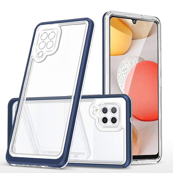 Galaxy A42 5G Skal Clear 3in1 - Blå