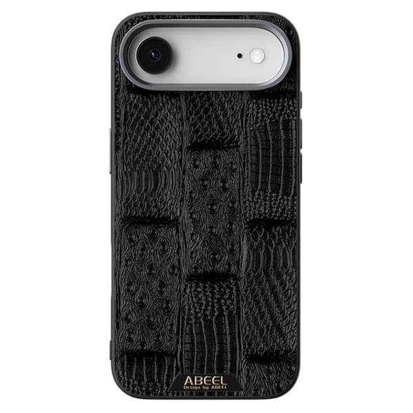 ABEEL Mobilskal till iPhone Air MagSafe Äkta Läder Svart