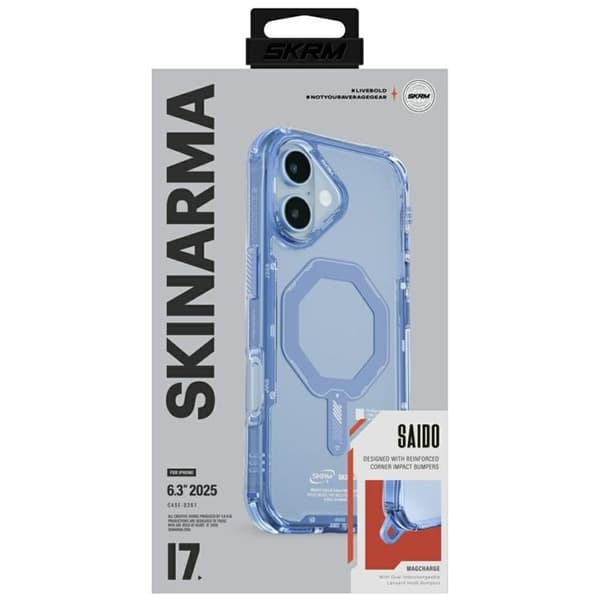 Skinarma Telefontaske til iPhone 17 MagSafe Saido - Blå Blå