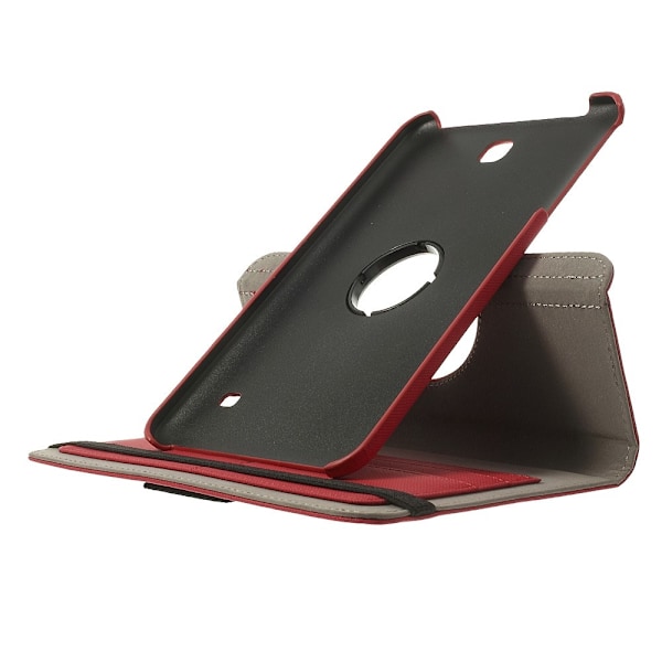 Denim Rotating Plånboksfodral till Samsung Galaxy Tab 4 8.0 (Röd)