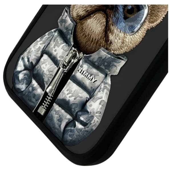 Nimmy Telefontaske til iPhone 16 Pro Cool & Cute 2.0 Dog - Sort Black