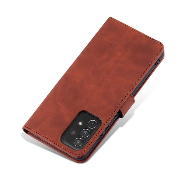 AZNS Samsung Galaxy A72 Plånboksfodral Konstläder - Brun