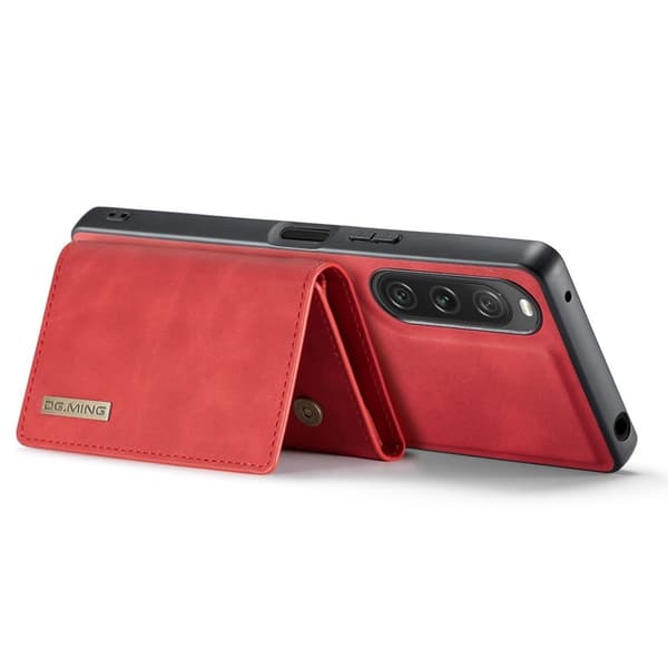 DG.MING M1 Series Kickstand Mobilskal för Sony Xperia 10 V - Röd