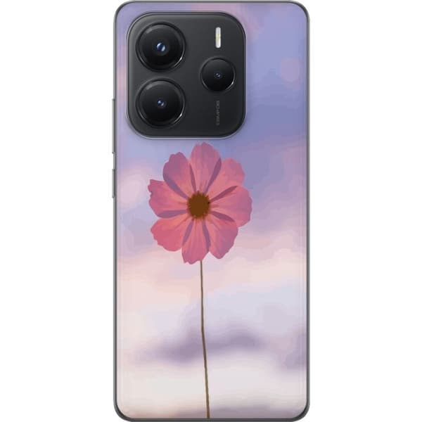 Mobilskal till Xiaomi Redmi Note 14 5G med Rosa blomma