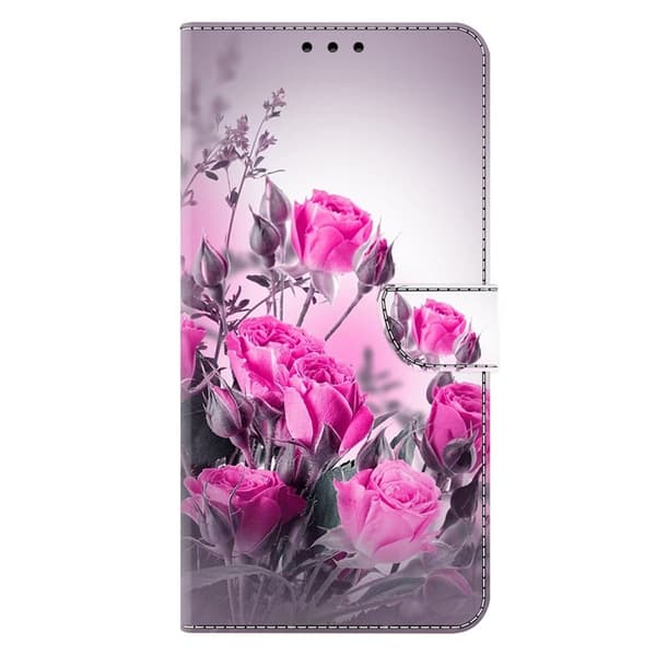 Samsung Galaxy S26 Plus Plånboksfodral Ställning Konstläder - Blommor