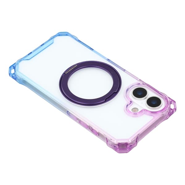 Mobilskal till iPhone 17 MagSafe Ring Kickstand - Gradient Lila / Blå Lila