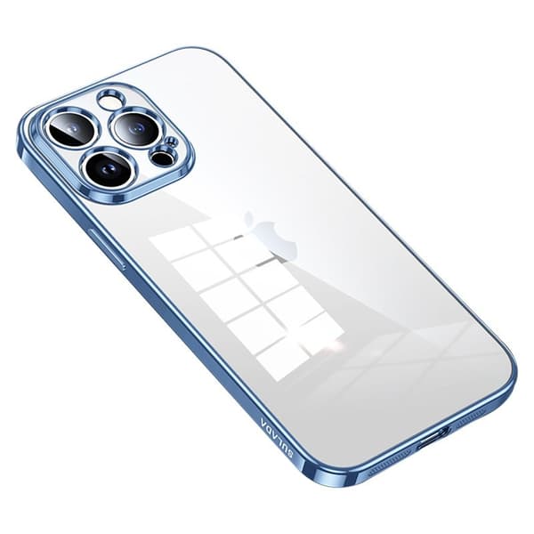 SULADA Mobilskal till iPhone 15 Pro TPU Electroplating Klar - Blå