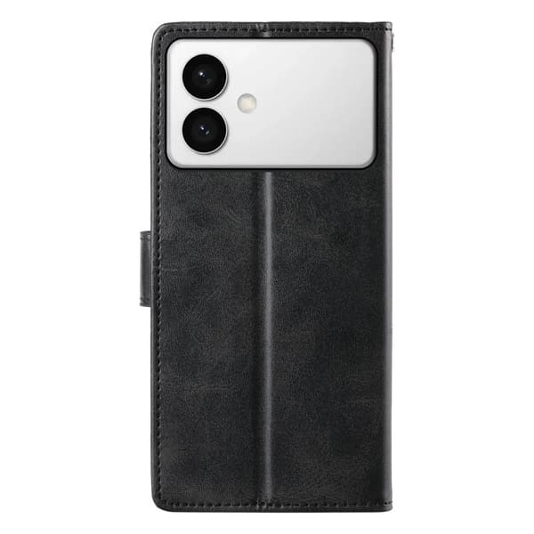 Samsung Galaxy S26 Edge Plånboksfodral Flip Konstläder - Svart