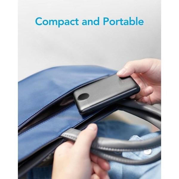 VEGER Powerbank 10000 mAh PD QC 3.0 2A 22.5W S11 - Svart
