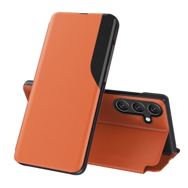 Galaxy A26 Fodral Eco Läder View Elegant Flap - Orange Orange