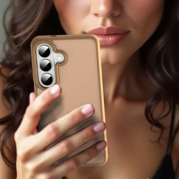 Samsung Galaxy S26 Skal Touch Matte Anti Drop TPU - Öken Guld