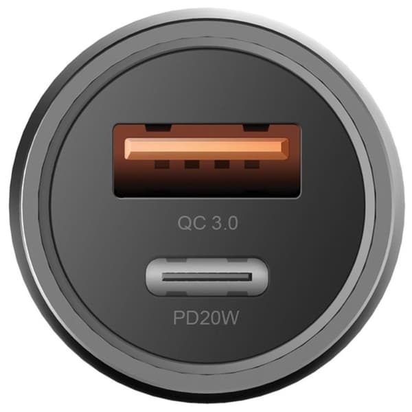 Energea Biloplader 38W 1xUSB-C 1xUSB-A PD-QC3.0 - Gunmetal Grå