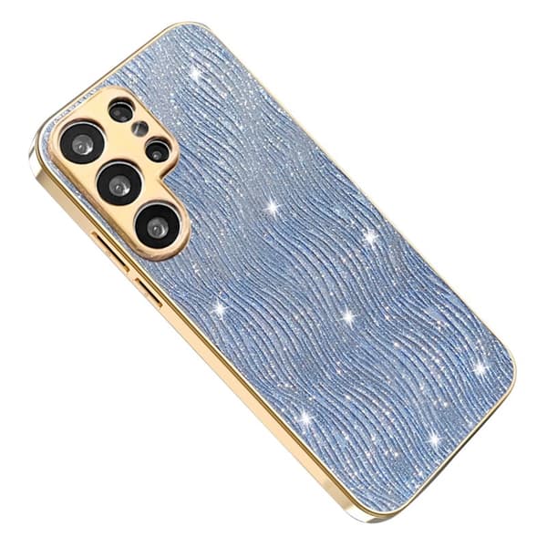 Mobilskal för Samsung Galaxy S26 Ultra Elektropolerad PU + TPU - Blå
