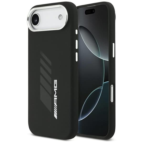 AMG telefontaske til iPhone Air MagSafe silikone oversize romber - sort Svart