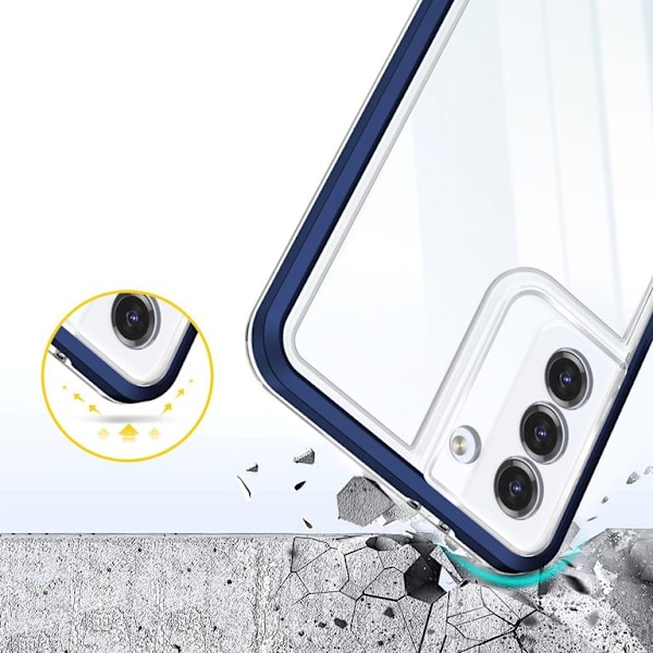 Galaxy S22 Plus Skal Clear 3in1 - Blå