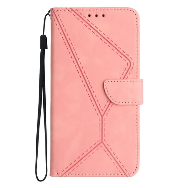 Sony Xperia 1 VII Plånboksfodral Skin Touch Lines Imprinted Rosa