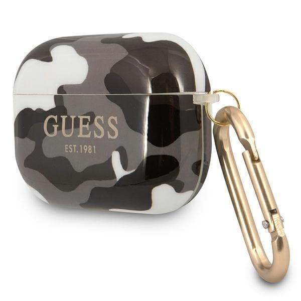 Guess Camo Collection Taske til AirPods Pro - Sort Black