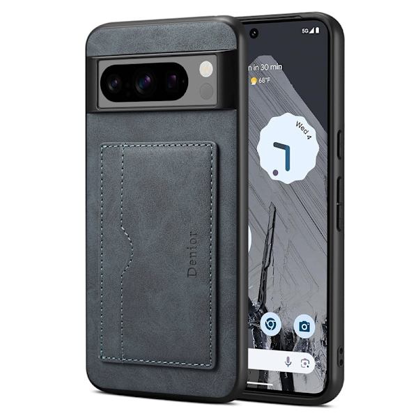DENIOR Google Pixel 8 Pro Fodral Konstläder Ställ - Grå